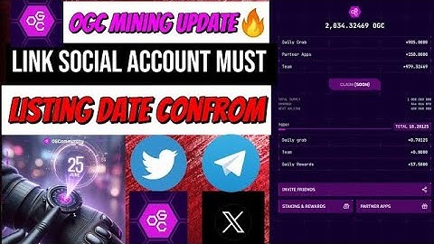 How to Connect Social account inOGC || OgC Update and withdrawal