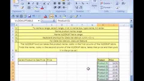 Excel Magic Trick #5  Data Validation   VLOOKUP