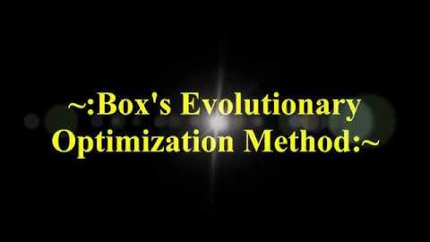 Lecture 34 - Multivariable Unconstrained Optimization | Box