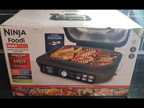 Ninja Foodi Max Pro Health Grill, Flat Plate & Air Fryer AG651UK