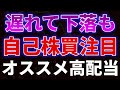 遅れて下落も、自己株買い注目！オススメ高配当銘柄