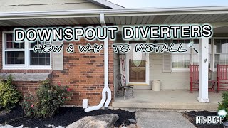 DOWNSPOUT DIVERTER WHY & HOW TO INSTALL TO GUTTER SYSTEM 