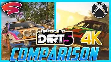 Dirt 5 4K Comparison - Google Stadia CCU vs Xbox Series X