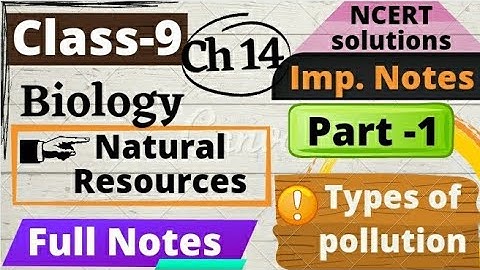 Class 9 Chapter 14 Natural Resources  PART- 1 Full notes CBSE NCERT