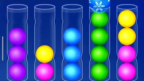 Color Ball Sort Puzzle Game 🔴🟠🟡🟢🔵🟣 #relaxing #gaming #ballsortpuzzle #sorts #colorballs #top #colors