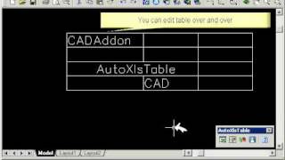 GstarCAD 2011 - Create table