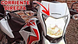 COMO HACER EL CAMBIO DE CORRIENTE ALTERNA A CORRIENTE DIRECTA  #Hondaxr150  LUZ LED | El Vielza