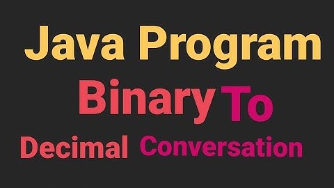 Binary to decimal Conversion program in java #java #javaprogramming #decimals #binary