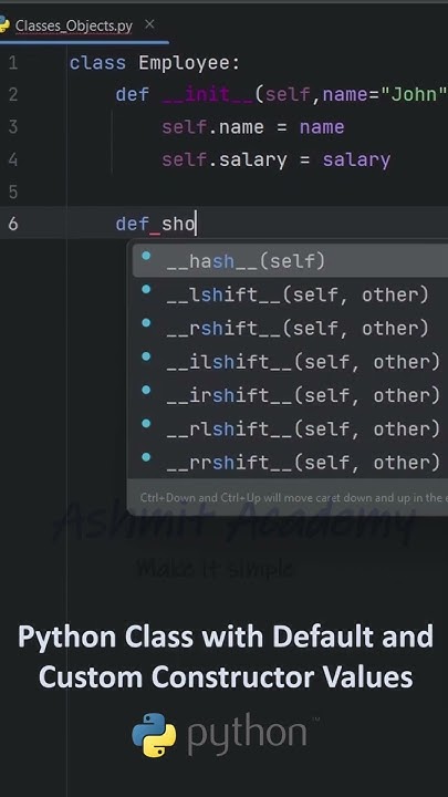 Python OOP Tutorial: Default vs Custom Constructor Values #coding # ...