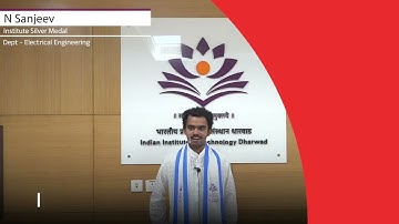 Institute Silver Medal 2025 – Mr. N Sanjeev (Electrical Engineering) | IIT Dharwad