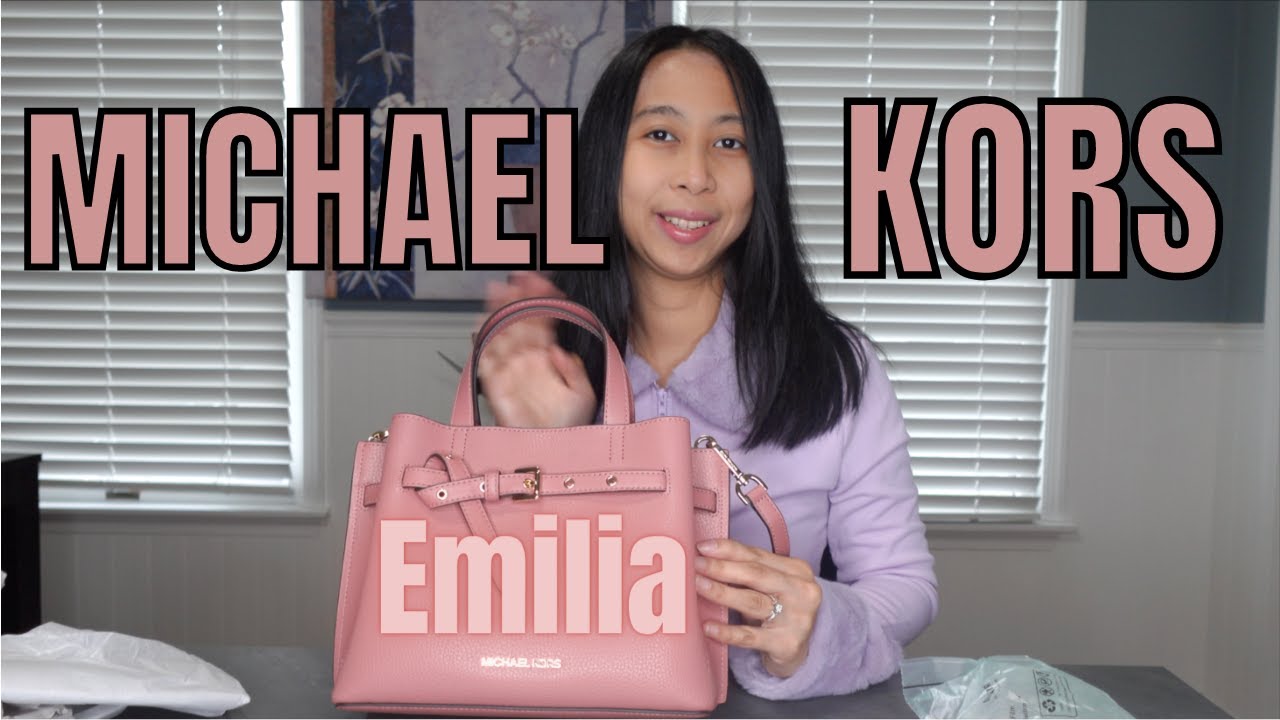 MICHAEL KORS Emilia Small Satchel Pebbled Leather Bag: Unboxing & Review -  YouTube
