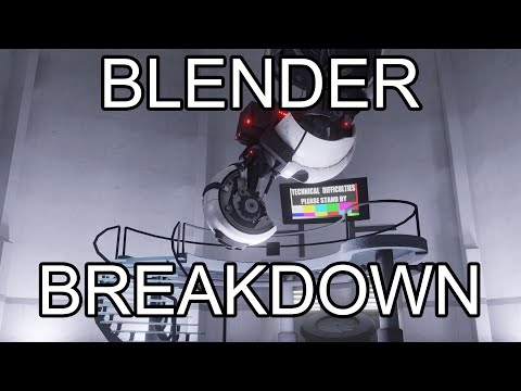 Portal 1 map & GLaDOS imported into Blender EEVEE Breakdown