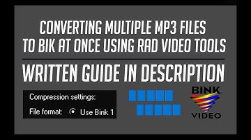Converting Multiple MP3 Files to BIK at once (RAD Video Tools)