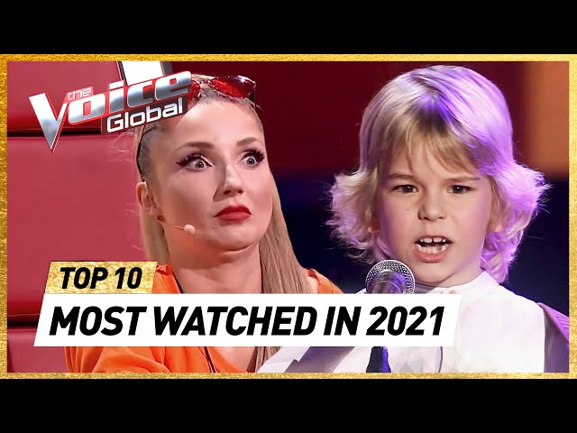 MOST TRENDING Blind Auditions of 2021 | The Voice Kids Rewind class=