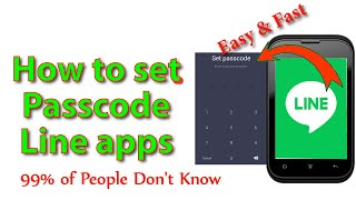 How to set passcode line apps || Setup Passcode Lock in Line Messenger App screenshot 2