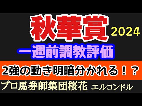エルコンドル氏の秋華賞2024一週前調教評価!!牝馬三冠最後の一冠を前に各馬の状態は!?そしてあの人気馬の動きが!!異変あり!?