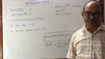 APPLICATIONS OF DERIVATIVES:PART-4 CLASS 12th MATHS CBSE. APPROXIMATIONS AND ERRORS, NCERT EX.6.4
