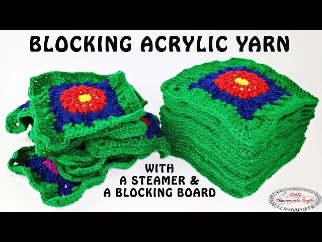 How To Block Acrylic Yarn Projects - Nicki's Homemade Crafts