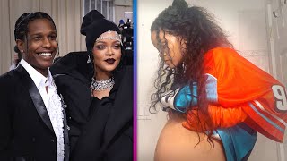 Pregnant Rihanna Shows Off Her Growing BABY BUMP!