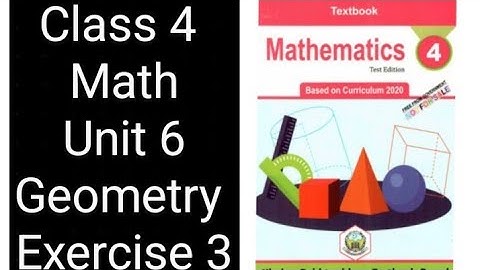 Class 4 Math | Unit 6 Exercise 3 | Geometry | KPK Textbook Board