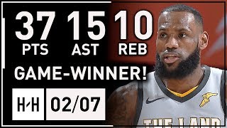 LeBron James AMAZING Triple-Double Highlights vs Timberwolves (2018.02.07) - 37 Pts, Game-WINNER!