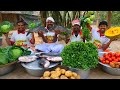 Village style katla fish curry  winter vegetables cooking for village people  villfood kitchen