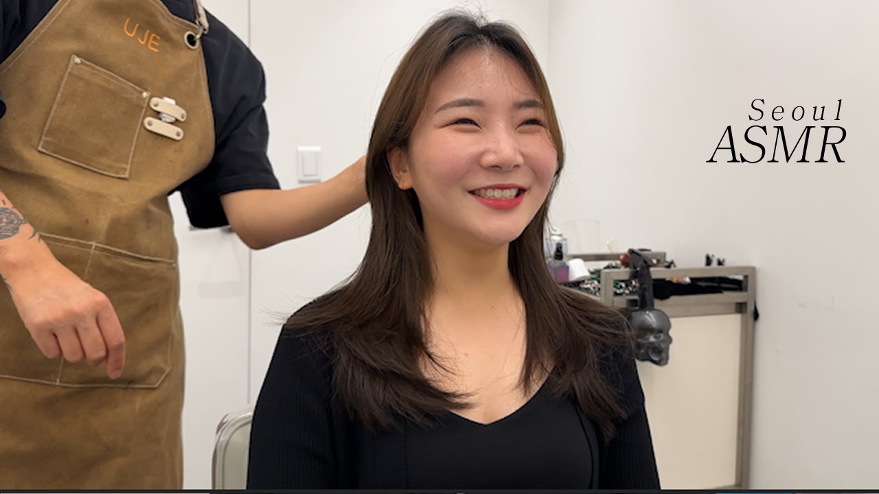 ASMR 💈 hair clinic & hair cut sound with sweet girl ️ South Korea's