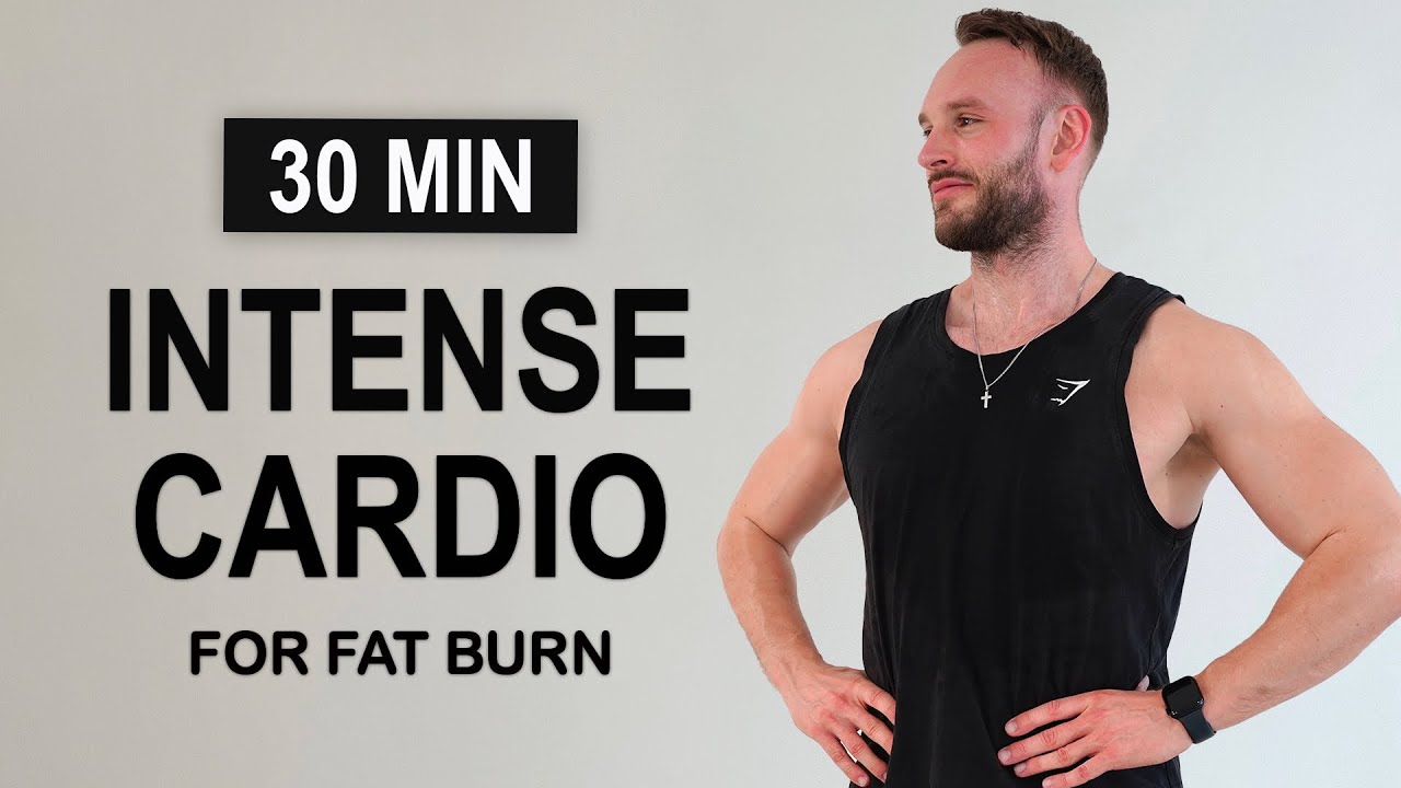 30 Min INTENSE CARDIO | For Fat Burn | All Standing & No Jumping | (No ...