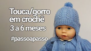 TOUCA/GORRO EM CROCHÊ PASSO A PASSO