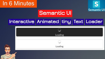 Coding semantic ui loader|loading text animation|loader loading text|page loader|loader animation