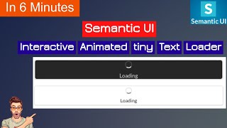 Famous Coding semantic ui loader|loading text animation|loader loading text|page loader|loader animation Wealth
