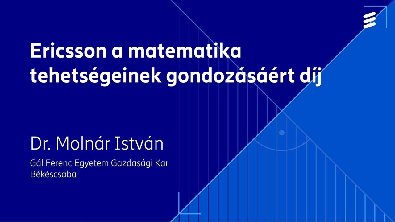 Ericsson-díj 2024 – Dr. Molnár István