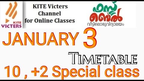 Kite Victers channel tomorrow timetable | Online class | January 3 | kite Victers | class 1 to +2