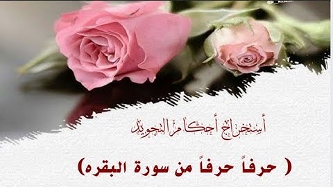 أ. هدى . إستخراج أحكام التجويد حرفًا حرفًا من سورة البقرة بداية الآية 31