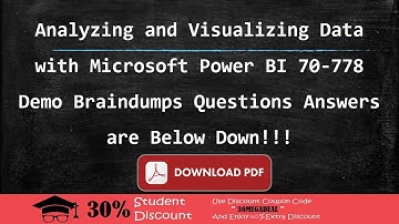 Microsoft MCSA-BI Reporting 70-778 Practice Test Questions Answers