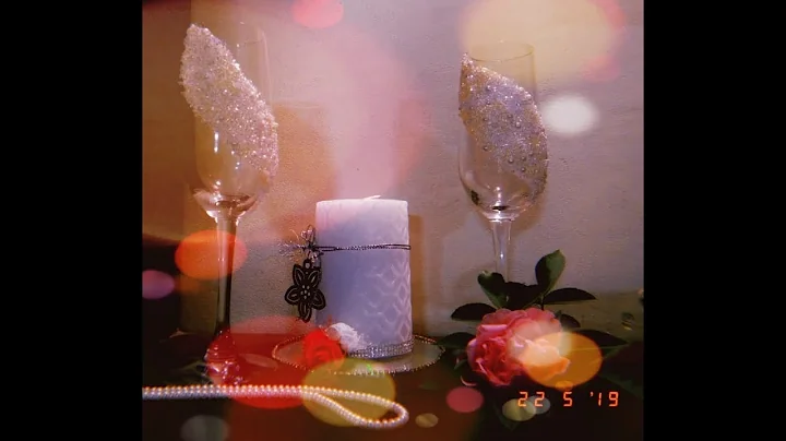 Champagne Glass Decoration || Wedding Gift Idea