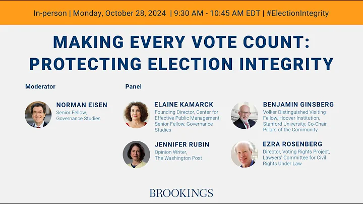 Making every vote count: Protecting election integrity