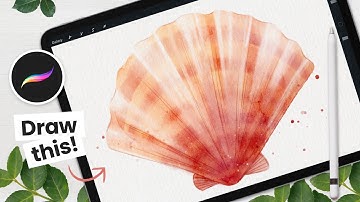 How To Draw: Watercolor Seashells • Easy Procreate Tutorial