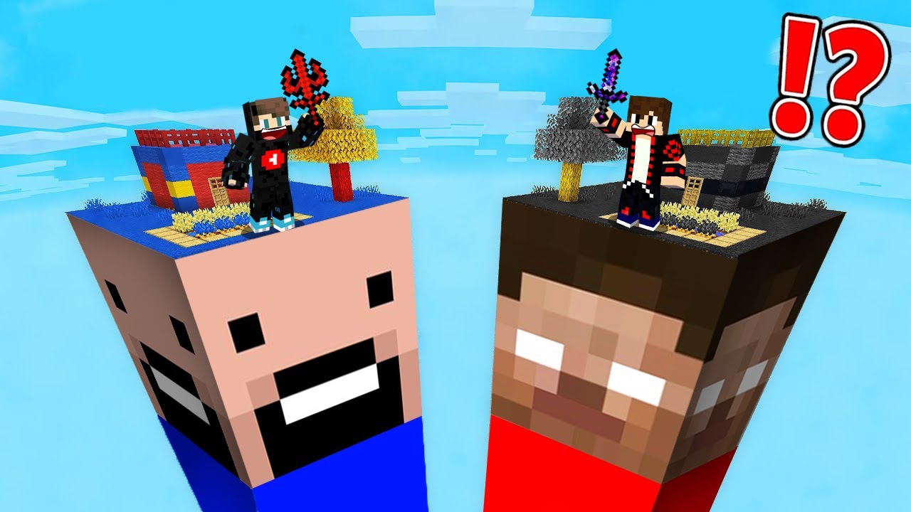 ماين كرافت : حـرب ابراج الحظ ولكن برج الهيروبراين ضد برج نوتش !!؟ 🔥😱