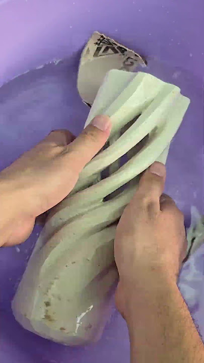 Gypsum flower pot #cementcraft #cementflower