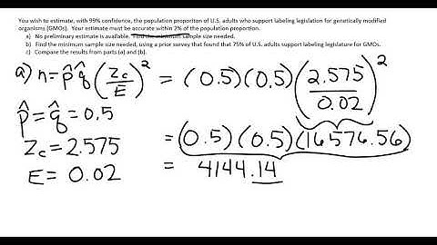 Finding a Minimum Sample Size to Estimate p