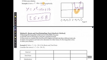 M20-1 Quadratic Inequalities in One Variable Part 1a