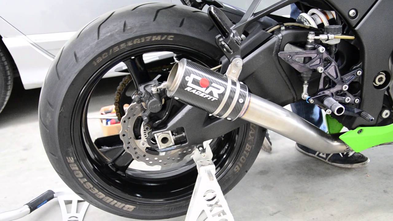 Kawasaki ZX10R Racefit Exhaust - YouTube