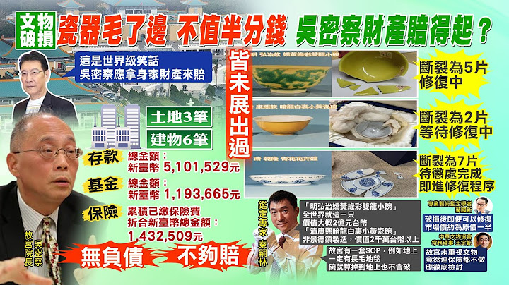 【每日必看】吳密察賠得起? 財產申報起底存款500多萬｜故宮3件國寶破損 專家驚:雙龍碗價值近2億元@CtiNews  20221029 - 天天要聞