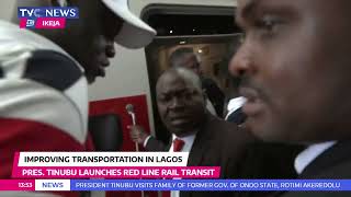 BREAKING: Tinubu Inaugurates First Phase Of Red Line Rail In Lagos