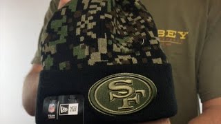 49ers 'ARMY CAMO PRINT-PLAY' Knit Beanie Hat by New Era