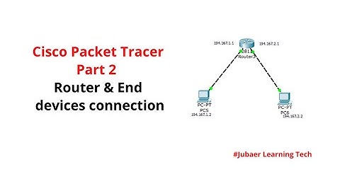 Cisco Packet Tracer Tutorial  Part -2  Router & End device connection| Jubaer Learning Tech