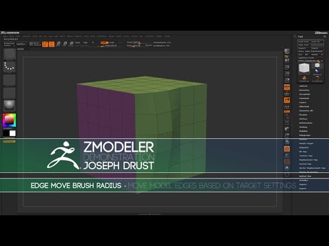 3d animation internships ZBrush ZModeler Edge Actions - Edge Move Brush Radius