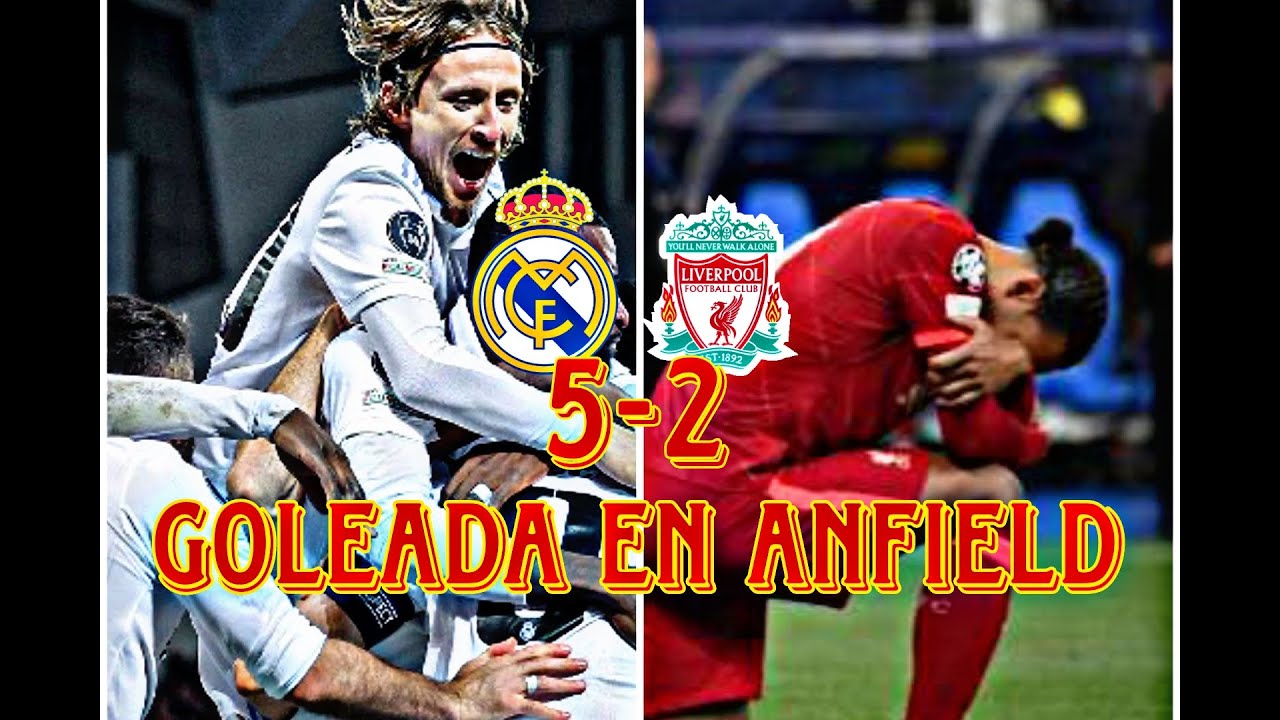 EL REAL MADRID GOLEA 5 a 2 al LIVERPOOL en la ida de los OCTAVOS DE ...