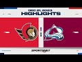 NHL Highlights | Senators vs. Avalanche - December 21, 2023